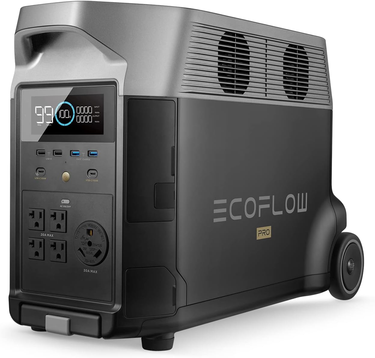 EcoFlow DELTA Pro Portable Power Station - 3600Wh with 5 AC Outlets –