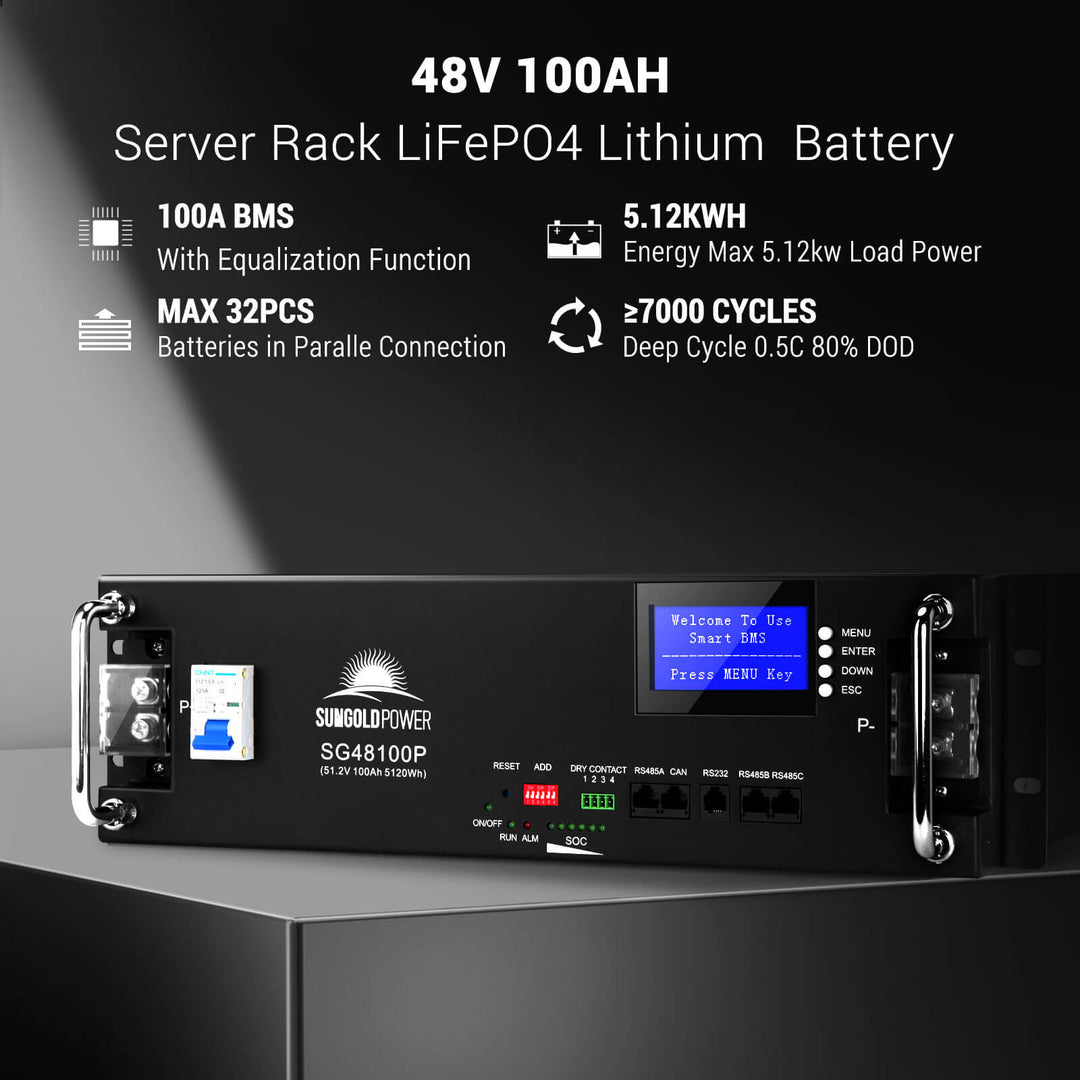 Hybrid Solar Kit 11.4KW 48V Split Phase 20.48KWH/51.2KWH Lithium Battery 450 Watt Solar Panel SGH-11N2E/ SGH-11N5E