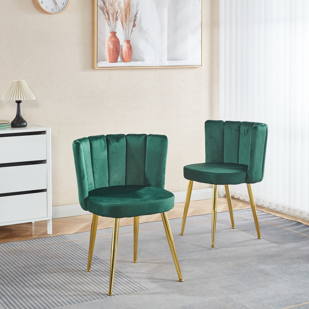 Streamdale Furniture 1+2,3pieces dining set, Table metal leg Mid-century Dining Table for 4-6 people With Glass Table Top, Pedestal Dining Table, End Table Leisure Coffee Table W234S00095