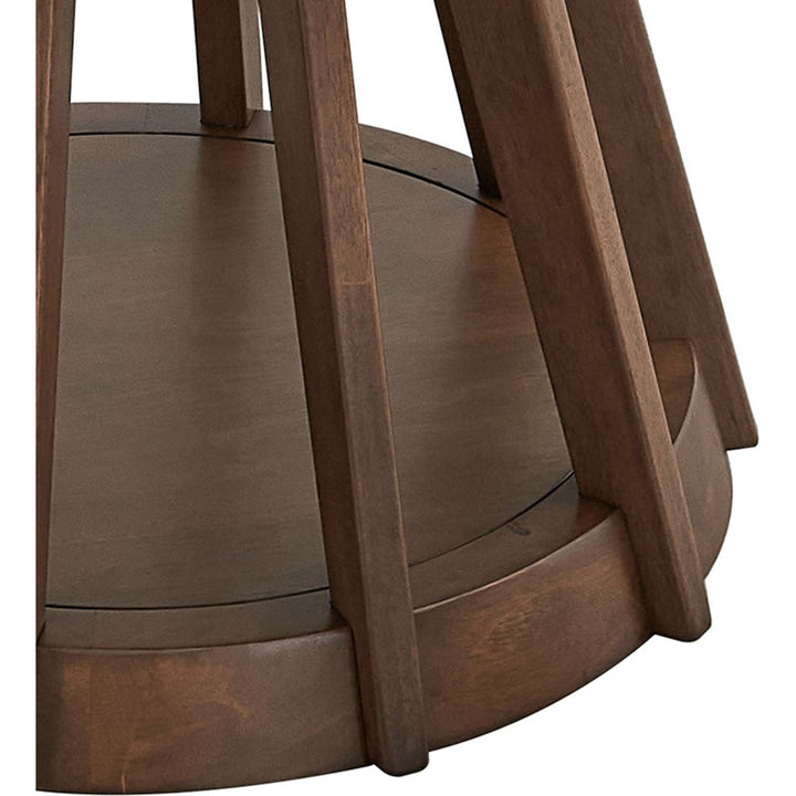 Streamdale Furniture (1 Table+4 Chairs)Modern Dining Table Set of 5 pcs,Wooden Dining Table and Upholstered Chairs for Living Room,Round Kitchen Set with Sturdy Legs for Restaurant,Walnut W2582S00125