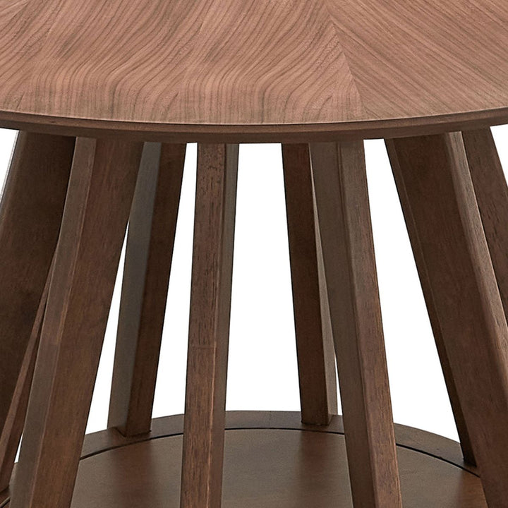 Streamdale Furniture (1 Table+4 Chairs)Modern Dining Table Set of 5 pcs,Wooden Dining Table and Upholstered Chairs for Living Room,Round Kitchen Set with Sturdy Legs for Restaurant,Walnut W2582S00125