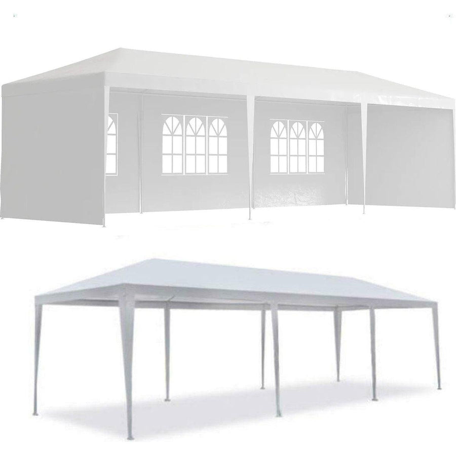 Streamdale Furniture 10x30' Outdoor Garden Gazebo Wedding Party Tent Canopy Marquee with 5 Removable Sidewalls W2185P192582