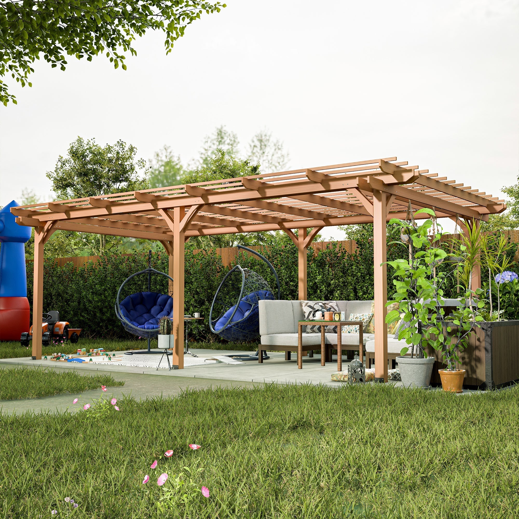 12' x 16' Outdoor Wood Gazebo, Brown – Shop Tiny Houses