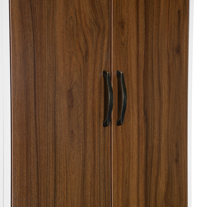 Full Size Murphy Bed Wall Bed with Closet ,Drawers and Table,White