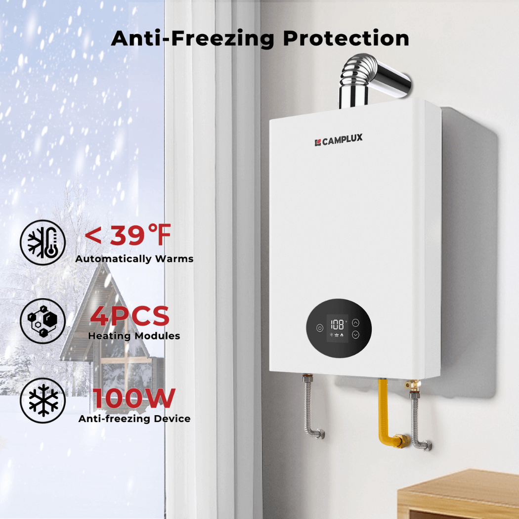 Camplux Tankless Propane Residential Water Heater - 6.86 GPM Grey Camplux Tankless Propane Residential Water Heater - 6.86 GPM Grey