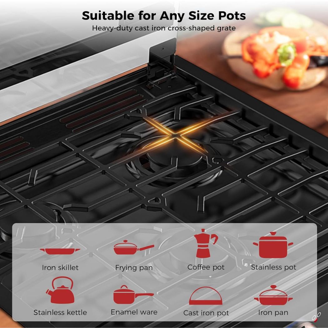 CAMPLUX RV Stove 3 Burners 21,000 BTU, 21 Inches Propane RV Cooktop ...