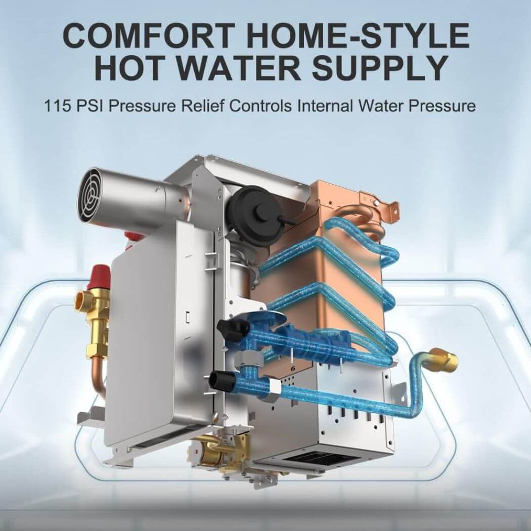 2.64GPM Tankless RV Hot Water Heater PRO With Remote Control