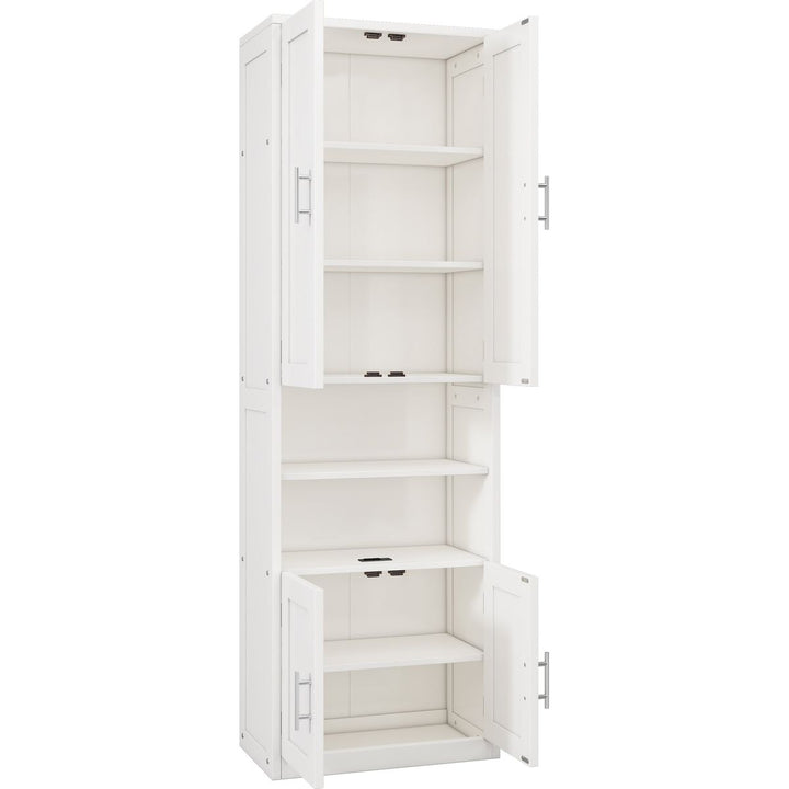 Full Size Murphy Bed with 1 Side Cabinet Storage Shelf, 61.5-inch Cabinet Bed Folding Wall Bed with Desk Combo Perfect for Guest Room,Study, Office,White(old sku:BS7012008109C)