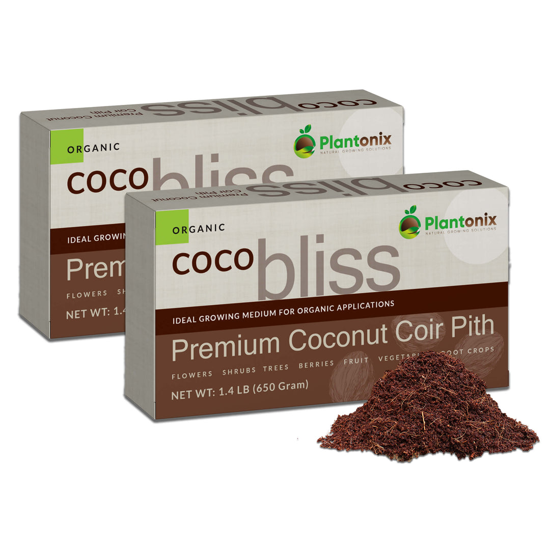 Plantonix Coco Bliss Brick - 650 g Coco Coir / Pith Premium Organic Coir Growing Media Peat Alternative sku-40516632313945