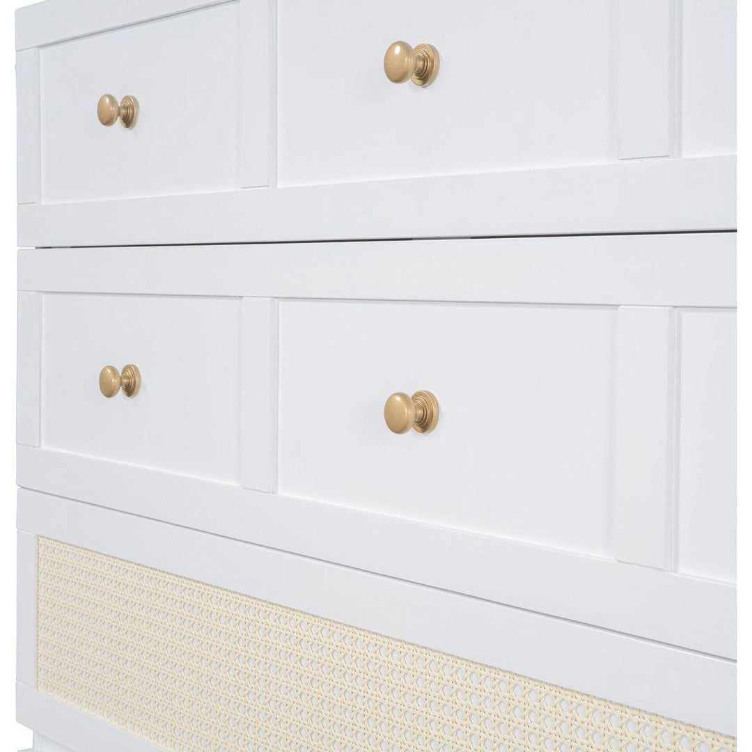 Full Size Murphy Bed with Large Drawers,White