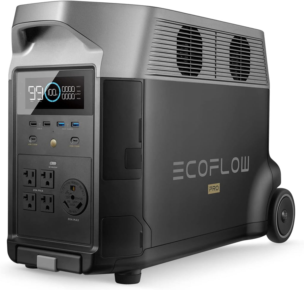 EcoFlow DELTA Pro Portable Power Station - 3600Wh with 5 AC Outlets