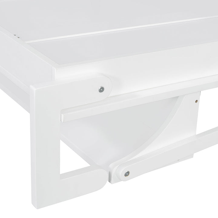 Streamdale Furniture Full Size Murphy Bed Wall Bed with Closet , Drawers and Shelves, White LP000383AAK