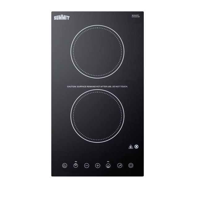 Summit 12" Wide 115V 2-Burner Radiant Cooktop