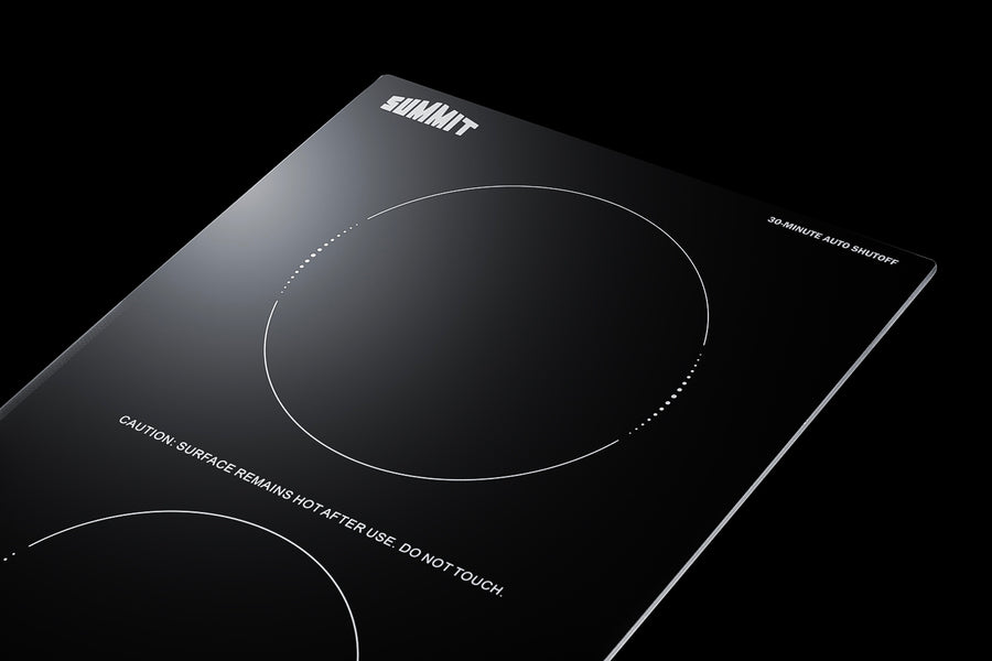 Summit 12" Wide 115V 2-Burner Radiant Cooktop With Safety Shutoff