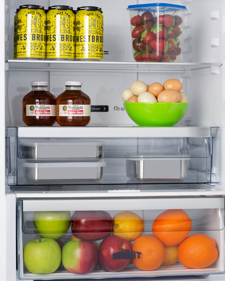 Summit 24" Wide Bottom Freezer Refrigerator