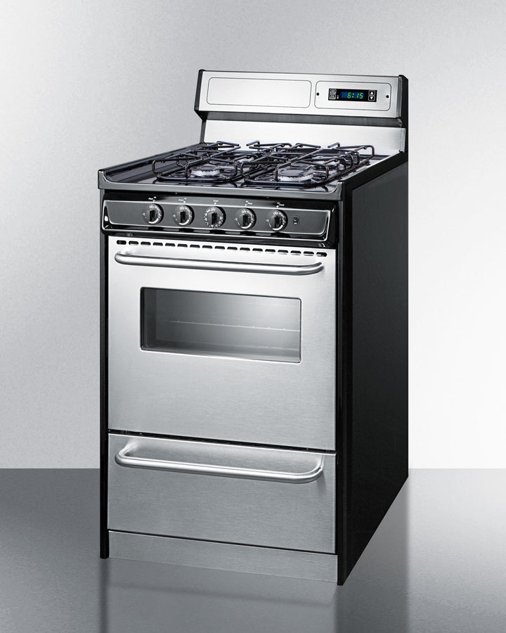 Summit Next 20" Wide Gas Range, Sealed Burners