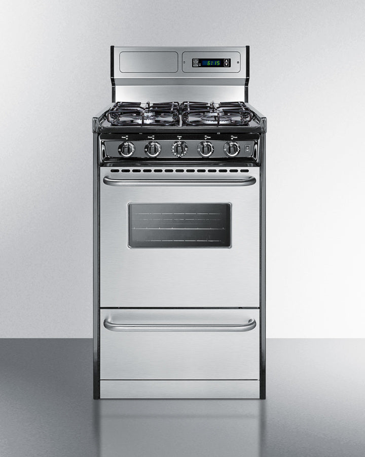 Summit Next 20" Wide Gas Range, Sealed Burners
