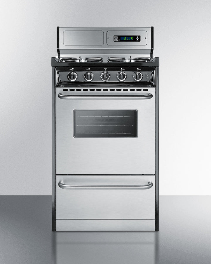 Summit Next 20" Wide Gas Range, Sealed Burners