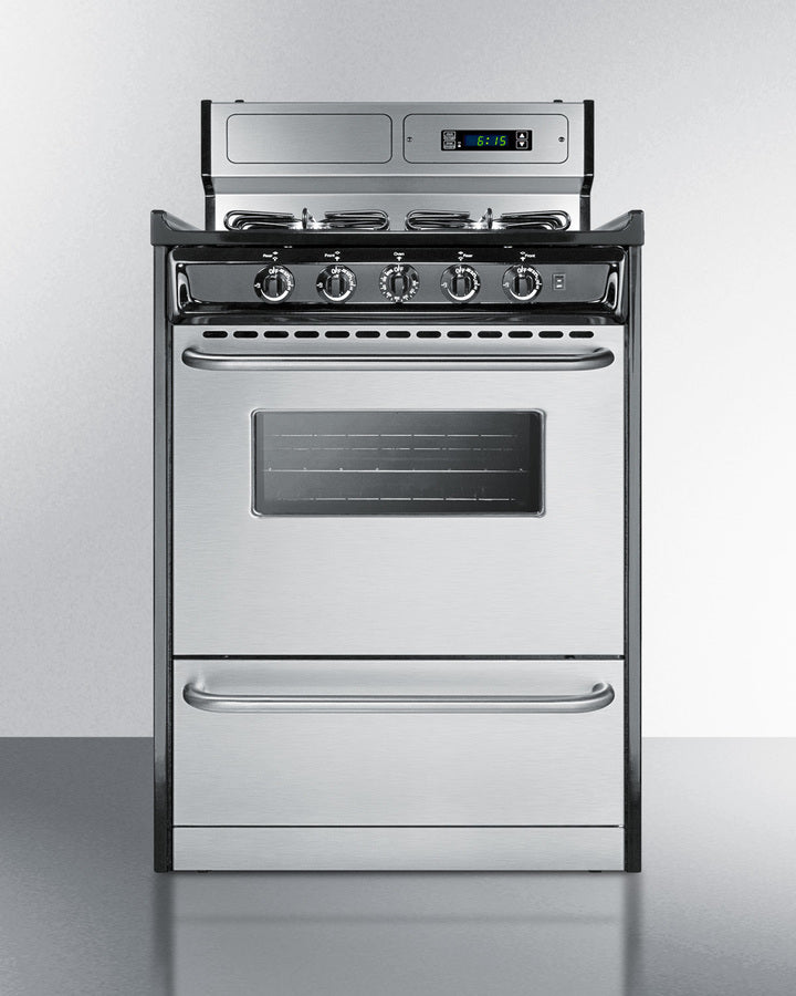 Summit 24" Wide Gas Range, Sealed Burners