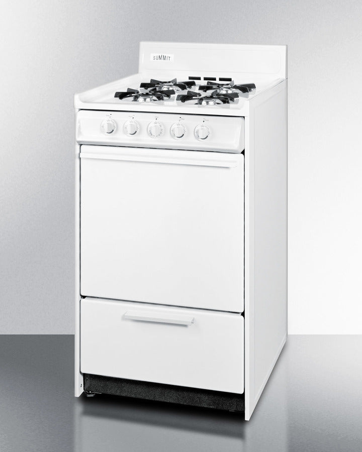 Summit Next 20" Wide Propane Gas Range, Battery Start