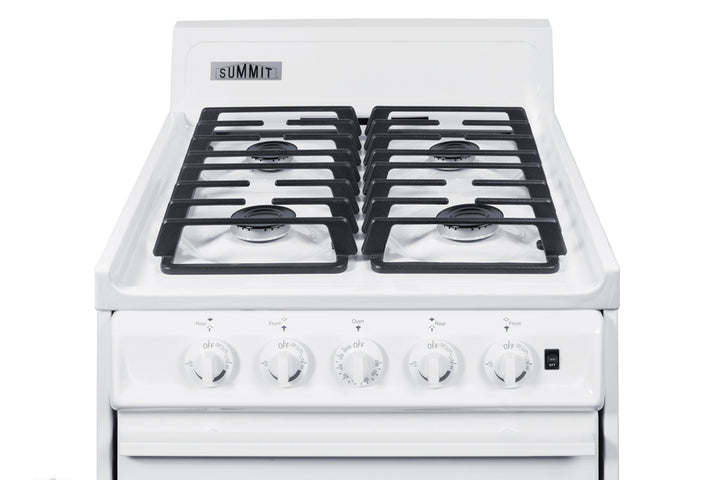 Summit 20" Wide Gas Range, Sealed Burners