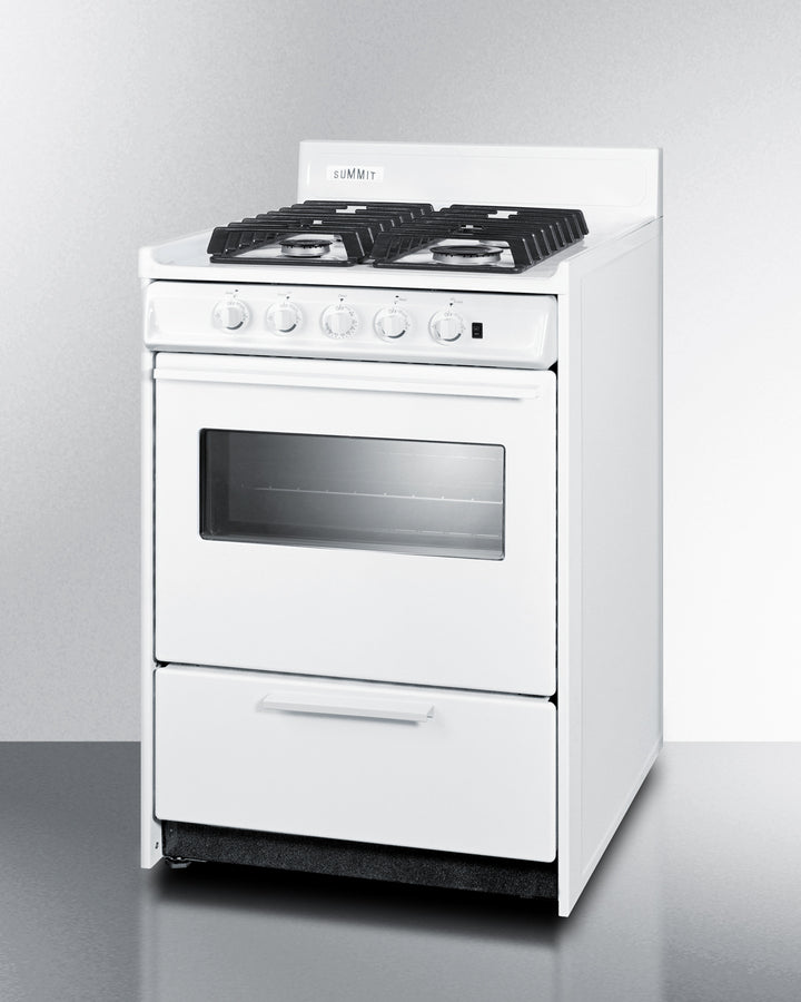 Summit 24" Wide Gas Range, Sealed Burners