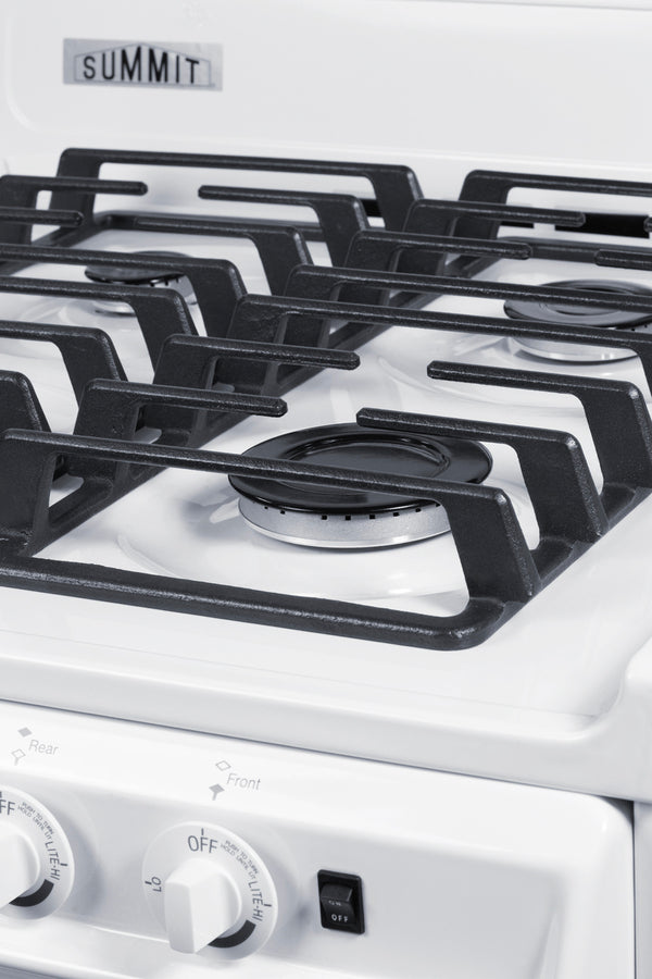 Summit 24" Wide Gas Range, Sealed Burners