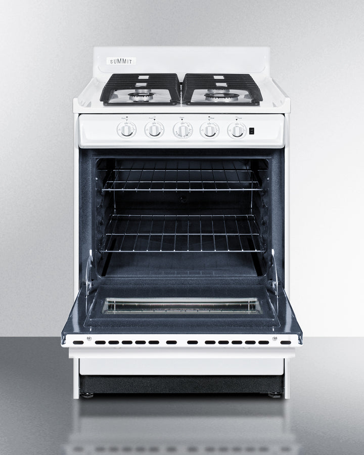 Summit 24" Wide Gas Range, Sealed Burners