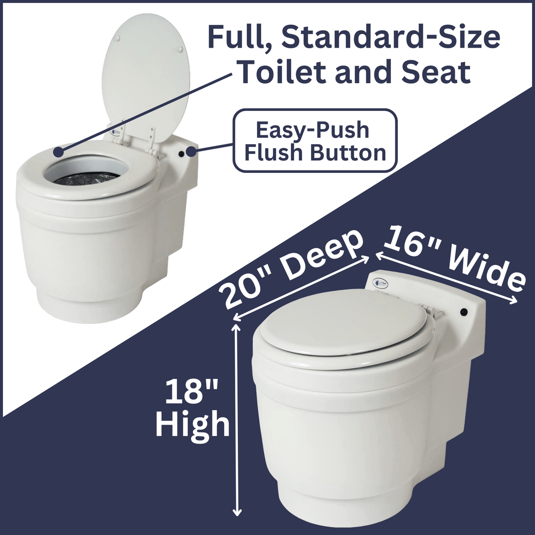 Dry Flush Laveo Dry Flush Toilet RV Bundle