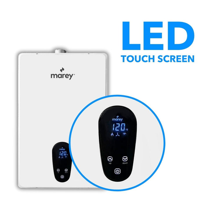 Marey Marey Tankless Water Heater Gas 24L 7.5 GPM, 170,000 BTU, Liquid Propane, CSA Certified, Indoor GA24CSALP