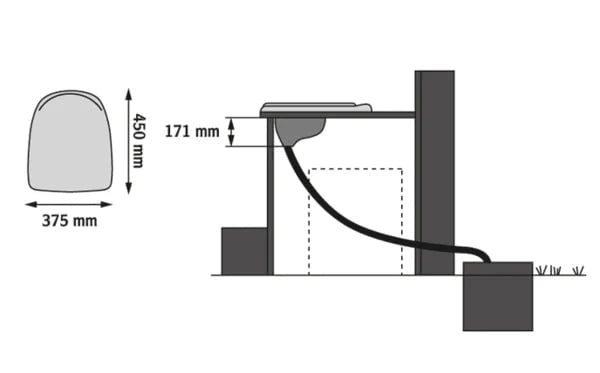 Separett Separett Urine Separating Privy Set Styrofoam Seat