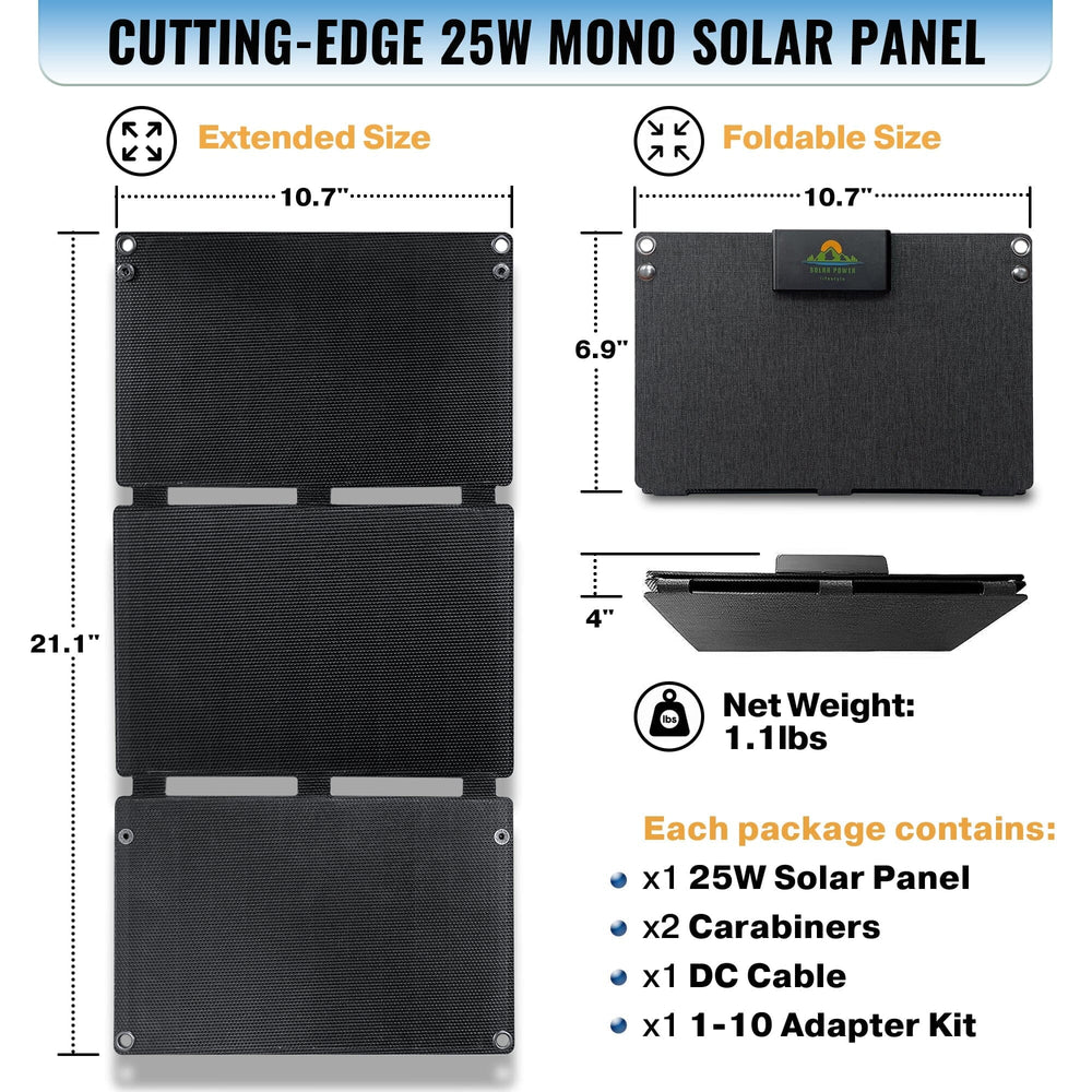 Solar Power Lifestyle Solar Power Lifestyle 25W Portable Solar Panel sku-43621655642273