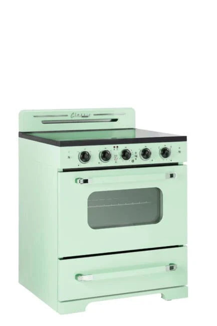 Unique Unique 30" Classic Retro Summer Electric Ceramic top Range