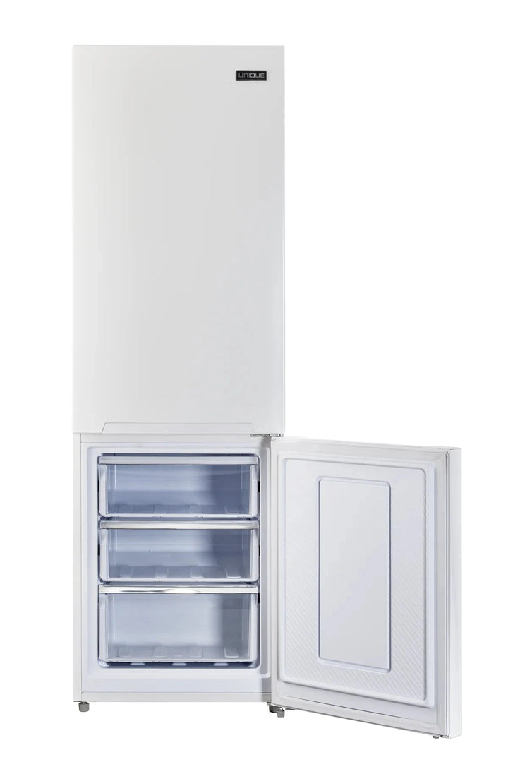 Unique Unique Off-Grid 24-inch 11.7 cu. ft. 325L Solar DC Bottom Freezer Refrigerator UGP-325L W