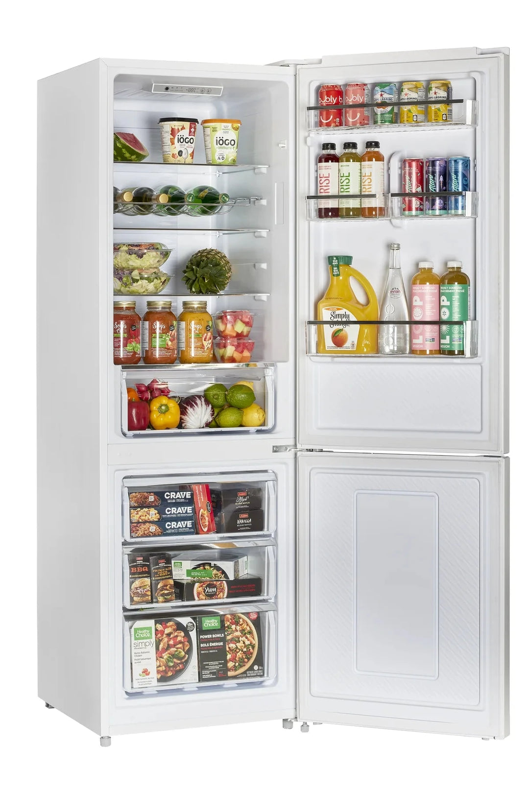Unique Unique Off-Grid 24-inch 11.7 cu. ft. 325L Solar DC Bottom Freezer Refrigerator UGP-325L W