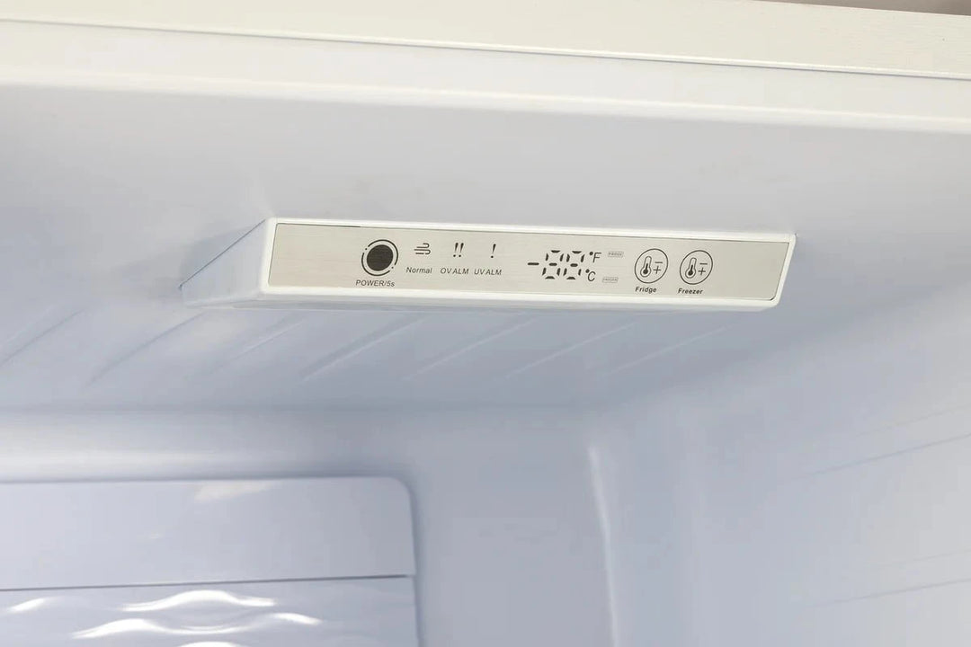 Unique Unique Off-Grid 24-inch 11.7 cu. ft. 325L Solar DC Bottom Freezer Refrigerator UGP-325L W