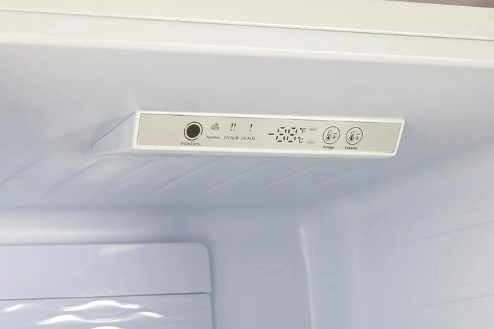 Unique Unique Off-Grid 24-inch 11.7 cu. ft. 325L Solar DC Bottom Freezer Refrigerator UGP-325L W