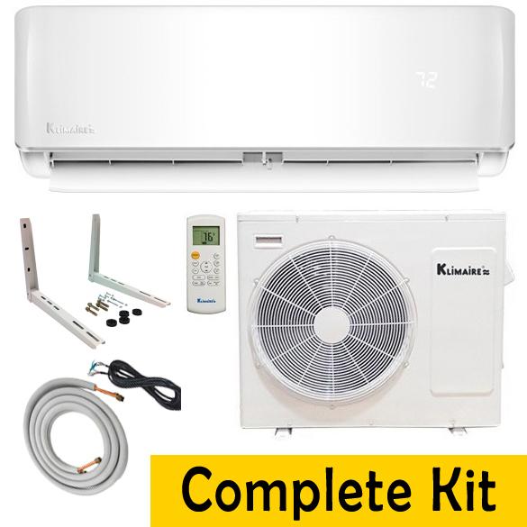 Klimaire Klimaire 12000 BTU 19 SEER Ductless Mini Split WI-FI Ready Full Kit KSIV012-H119-S