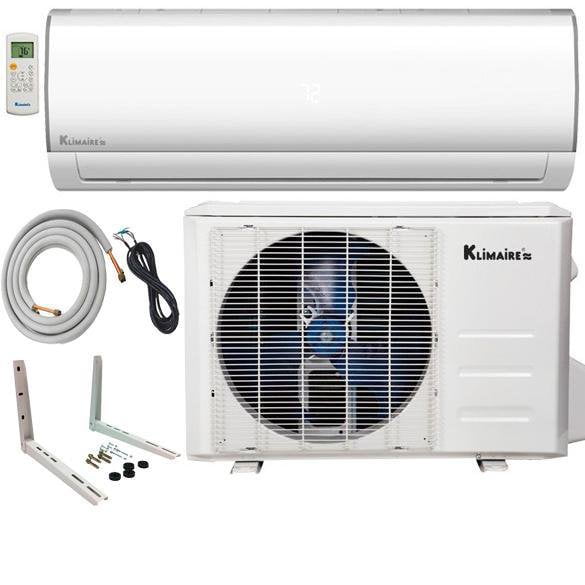 Klimaire Klimaire 9000 BTU 19 SEER Ductless Mini Split WIFI Ready Full Kit KSIV009-H119-S