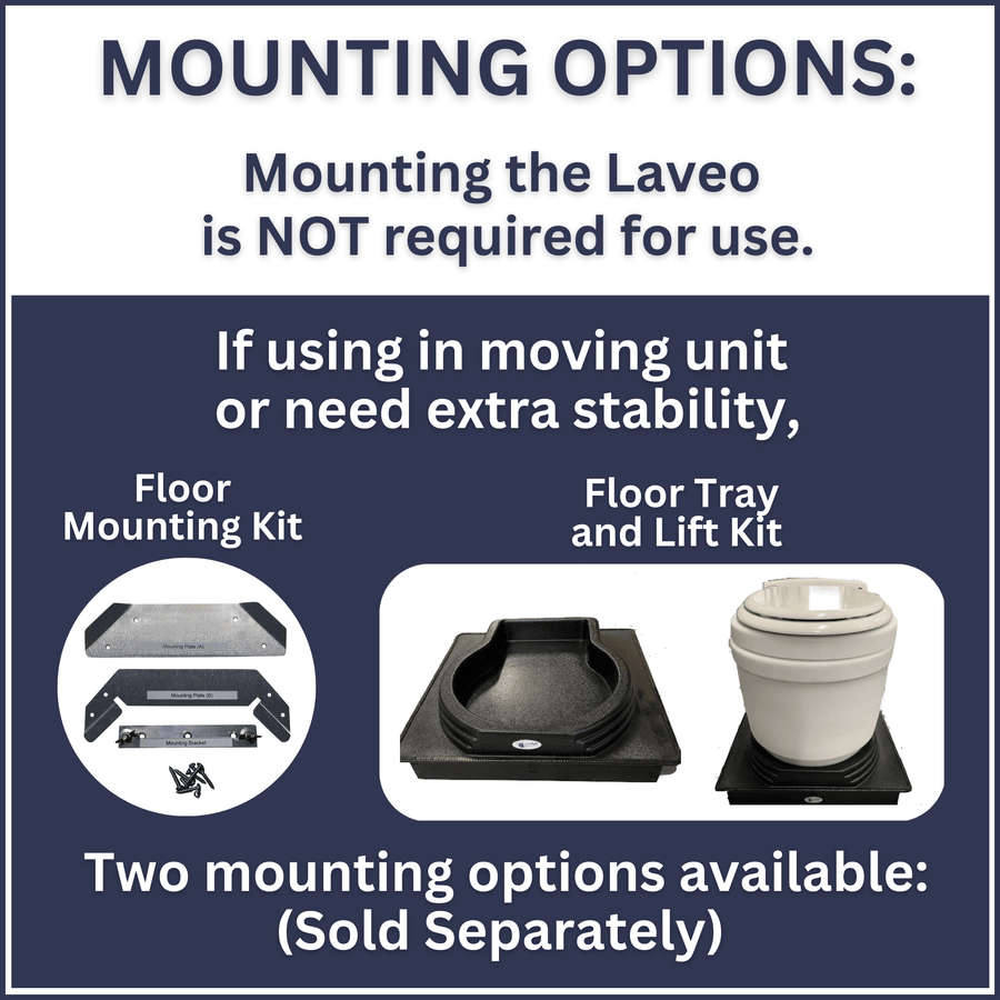 Laveo Dry Flush Toilet Waterless Toilet for Tiny Homes, RV's, OffGrid