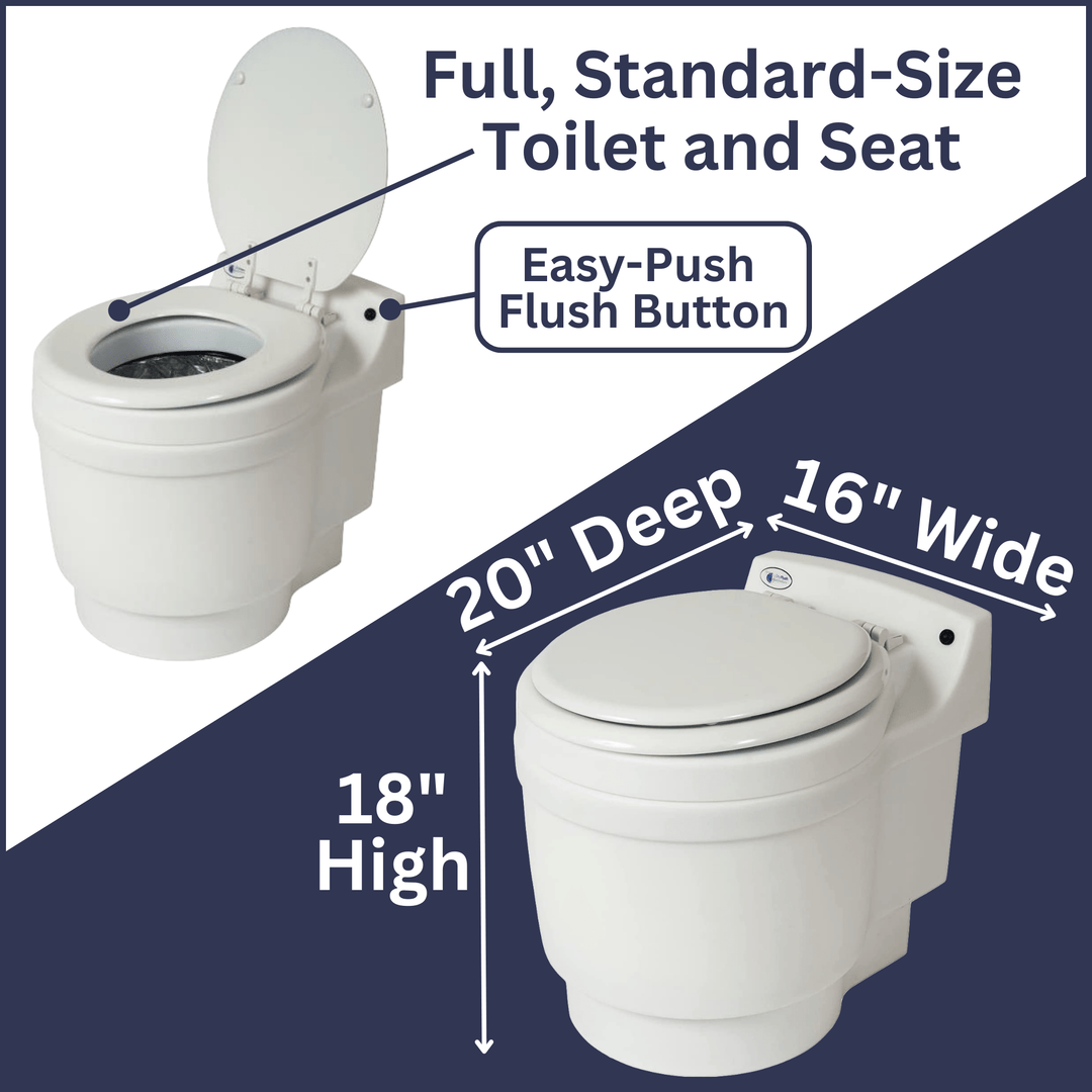 Dry Flush Laveo Dry Flush Toilet - Best Portable Waterless Dry Flush Toilet