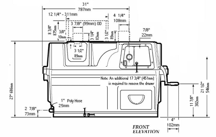 Sun-Mar Centrex 2000 Dimensions