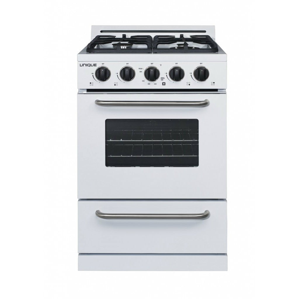 Unique Classic 24 3.1 Cu. Ft. Freestanding Gas Range (UGP-24G OF1) - White